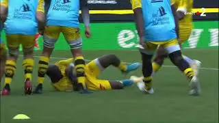 Champions Cup : Stade Rochelais vs Sale : Essai de Raymond Rhule