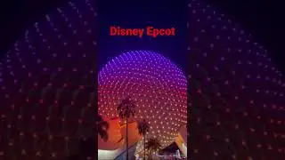 Esfera geod&eacute;sica, s&iacute;mbolo do parque Epcot Disney #shorts #disney #epcot #disney50th