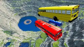 Stair Jumps Down  Car Crashes Compilation in BeamNG Drvie #067  BeamNG drive