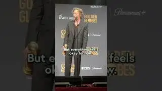 Jeremy Allen White Reacts to Calvin Klein Underwear Ad at the Golden Globes #shorts