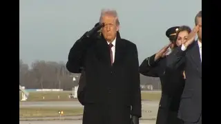 RAW: President Trump attends dignified transfer for Sgt. William Howard and Sgt. Edgar Torres Tovar