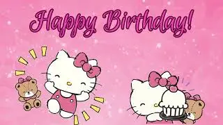 Happy Birthday Hello Kitty Background Screensaver!  4K #birthday #hellokitty