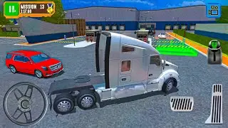Freight Truck Driving & Parking | Truck Driver Depot Parking Simulator Mission 13 | Girish Plays