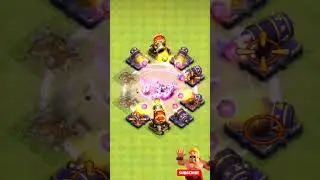 Archer Queen + 1x Rage Spell vs 8x Cannon + 2x Ricochet Cannon || #clashofclans #coc #cocshorts