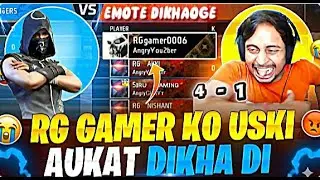 THE END OF ANGRY YOUTUBER 🤯🔥 I DESTROY RG GAMER CARIER 😂🤡 - GARENA FREE FIRE