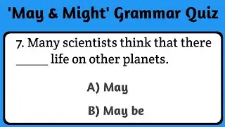 Modal verbs quiz. May or Might grammar quiz. #ladla_education