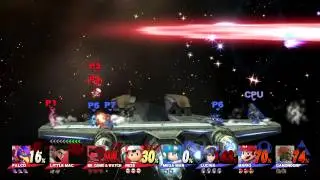 SSBWiiU - 8-Player Smash on Lylat Cruise Omega