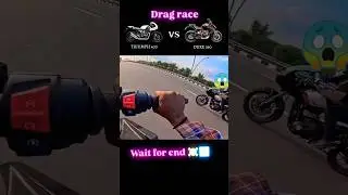 #duke390  vs #triumph  😱 Speed Battle You Can&rsquo;t Miss! #dragrace #shorts #motovlog