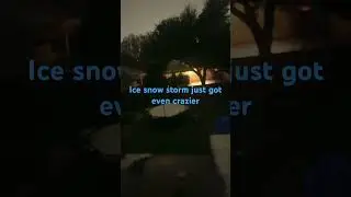 Crazy ice snow storm in texas