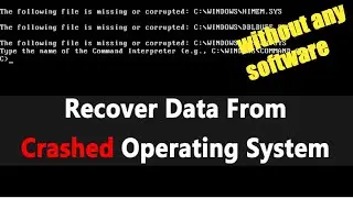 how to recover data from corrupted windows 10