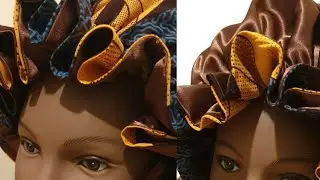 How to make a satin bonnet for baby girls // reversible ankara satin bonnet // satin bonnet for kids