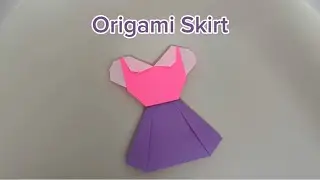Origami Skirt - Easy Origami Tutorial for Little Kids