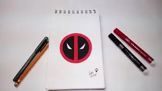 Como dibujar el logo de deadpool_ how to draw deadpool logo