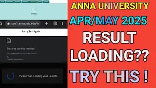 Anna University Results Loading! | Engineering Semester Result Still Loading #annauniversity #result