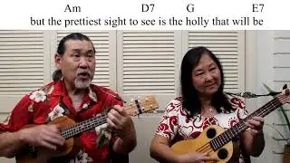 It's Beginning to Look A Lot Like Christmas - Ukulele Play Along - Lyrics And Chords On Screen