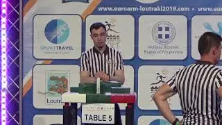 #EuroArm2019 Armwrestling Juniors Left Arm Table 5