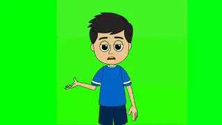 Green screen meme  , boy character talking animation boy child explainer animation