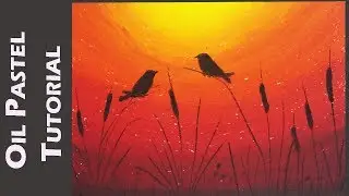 How to draw Love Birds in Oil Pastel | Saminspire