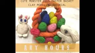 Cute Monster Eggs Easter Basket - Clay Modeling Tutorial by Art Hours