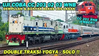 FULL DEMPUL BEKAS LAS-LASAN! Ujicoba Lokomotif CC 203 02 03 SDT Livery WnB di Kereta Api Sri Tanjung