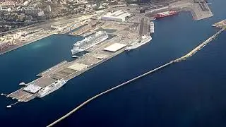 Landing views  in Marseille Airport France