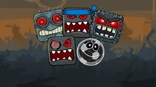 All 5 Boss In Red Ball 4 KILLED BY GHOST MODE FOOTBALL BALL! Gameplay,