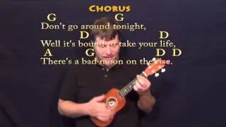 Bad Moon Rising (CCR) Ukulele Cover Lesson with Chords and Lyrics