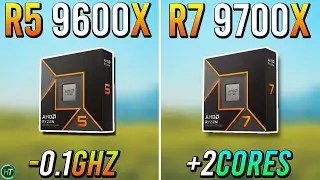 Ryzen 5 9600X против Ryzen 7 9700X — 9700X намного лучше?