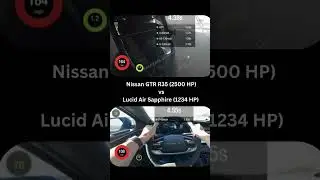 Nissan GTR R35 2500 HP vs Lucid Air Sapphire 1234 HP tuned Supercar vs EV in a Drag Race