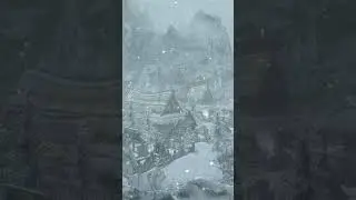 Winterhold Ambience | Cold Nordic City by the Sea ❄️ #Shorts