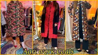 Kashmiri Aari work Coats 🍁 || Winter long coats 😍 || Kashmiri embroidery Jacket 💥