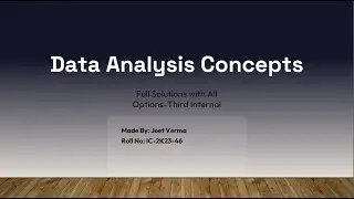 Third Internal | Data Analysis Concepts Full Solution | MCQ + AR + Sequencing Explained