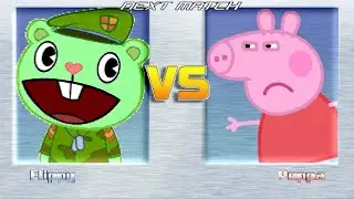 M.U.G.E.N BATTLES | Flippy vs Peppa Pig | Happy Tree Friends vs Peppa Pig
