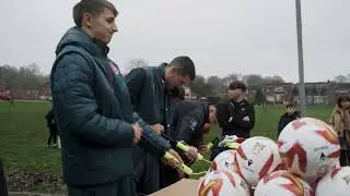 Wrexham AFC donate 300 footballs to the community