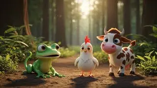 Baby Frog, Hen & Baby Cow 🐸🐔🐮 | Kids Fantasy Song | Learn Friendship with Gentle Farm Fun
