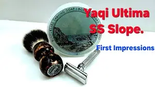 Yaqi Ultima SS Slope Adjustable Safety Razor. Bundubeard 14 Shaving Soap. Yaqi Caramel Brush.