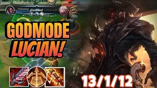 WILD RIFT ADC // CHALLENGER LUCIAN CARRY 1V9 AT HIG ELO GAMEPLAY!