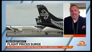 Wayfarer's James Wilkinson talking travel on Weekend Sunrise (26 June)