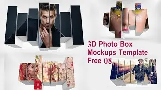 3D Photo Box Mockups Templates