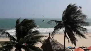 Вьетнам/Вид из номера в полдень/Отель  MUINE OCEAN STAR RESORT/Рай для серфинга