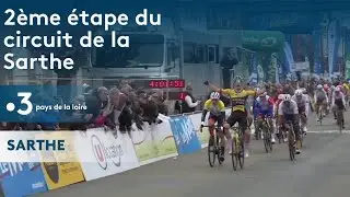 Cyclisme : 2&egrave;me &eacute;tape du circuit de la Sarthe 2022, arriv&eacute;e au sprint au Lude