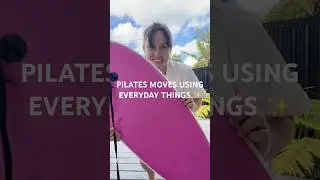 When you can do your reformer exercises with your boogie board 😂 #pilates #exercise #workout #fun