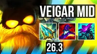 VEIGAR vs YASUO (MID) | 52K damage | EUW Grandmaster | 26.3