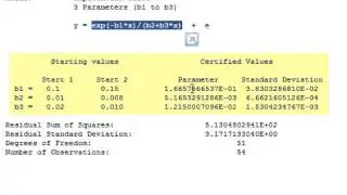 Minitab Nonlinear Regression