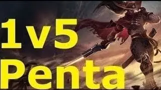 Yasuo 1v5 PENTAKILL - League of Legends