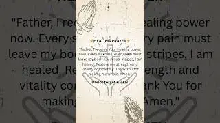 ⚡️HEALING PRAYER⚡️ #Shorts #HealingMiracle #PrayerForHealing #GodHeals #Miracle #JesusHeals