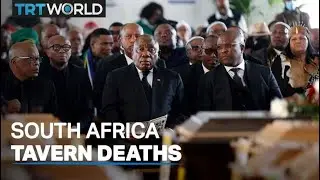 South African President Ramaphosa attends funeral for 21 teenagers