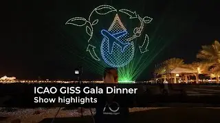 AO drone show for ICAO GISS gala dinner by GCAA at Emirates Palace Abu Dhabi