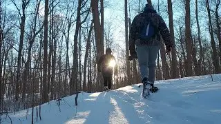 Hiking After a HUGE BLIZZARD! Bell Branch Loop, Michigan