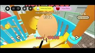 Playing as chicken nugget and almost gets found